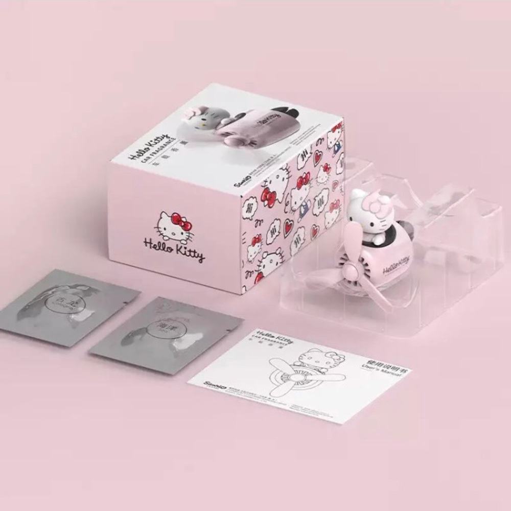 Hello Kitty Authentic Sanrio Car Air Freshener • AC Plug In • Spinning Cute Gift
